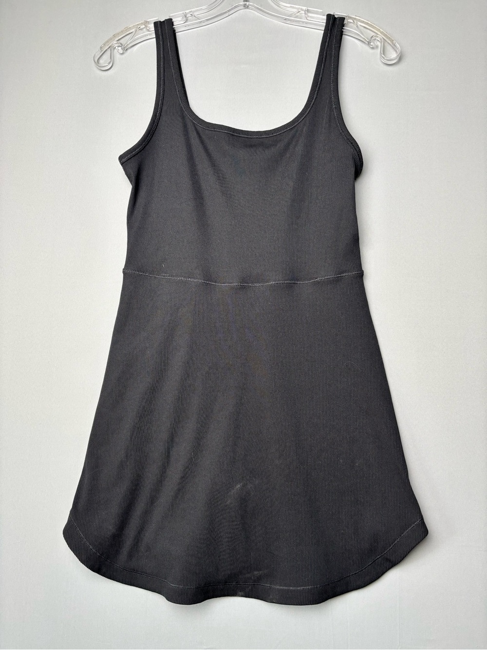 Nike One Dri-FIT Athletic Dress Romper Black Ribbed Built-In Shorts Size Small - Picture 5 of 9